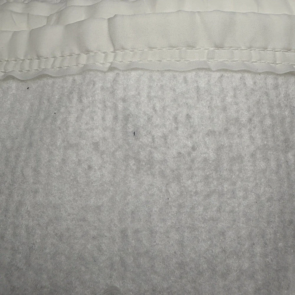 Vintage White Polyester Baby Blanket Teddy Moon 40x40